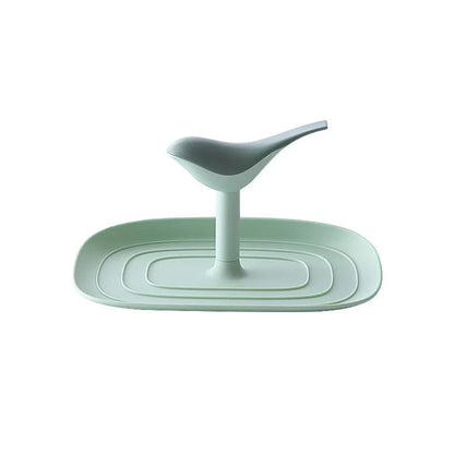 Nordic Pan Cover Storage Rack in Nordic Green, foldable and wall-mounted for kitchen organisation