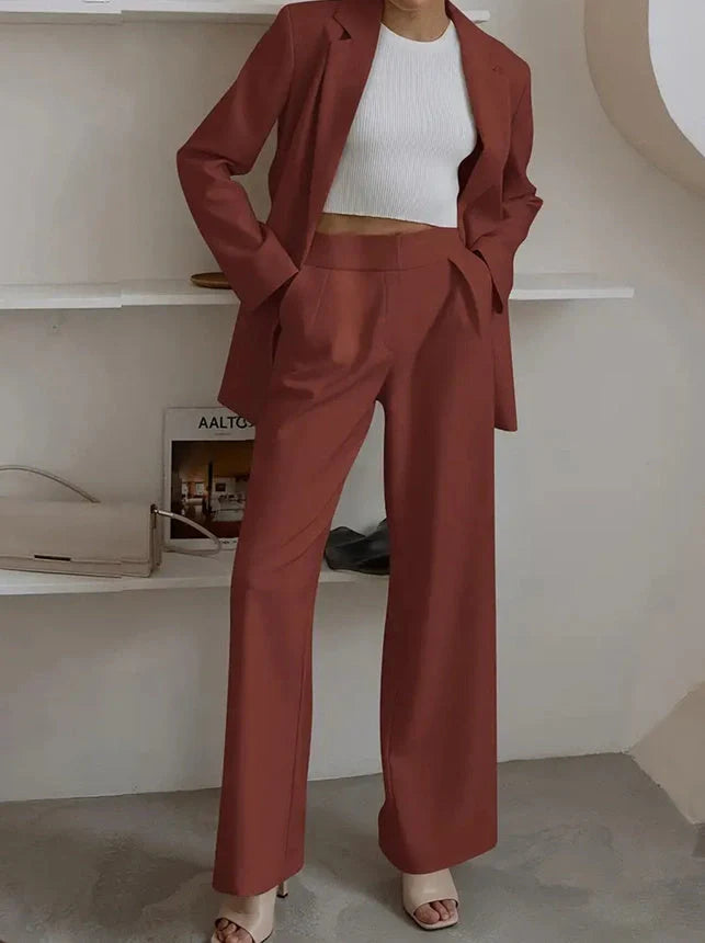 Elegant Women's Casual Suit in various solid colours for a stylish look