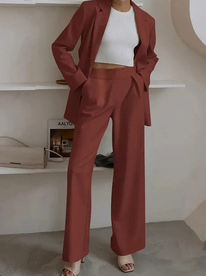 Elegant Women's Casual Suit in various solid colours for a stylish look
