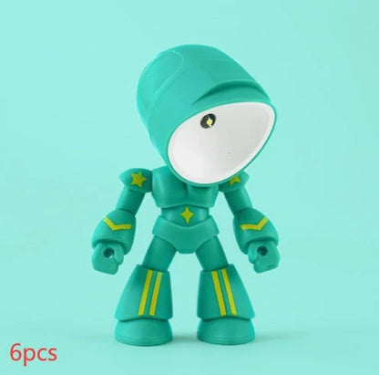 Mini LED Hero Robot Table Lamp with adjustable arms and 360° rotating head
