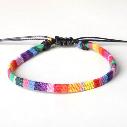 Hand Woven Rainbow Colour Anklet Bohemian Style
