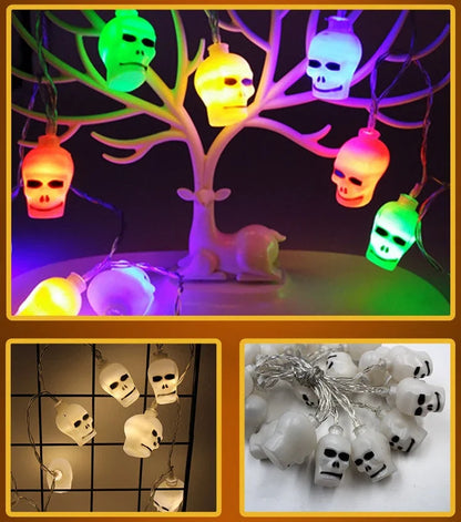 Spooktacular Halloween string lights with pumpkins, ghosts, and other festive decorations