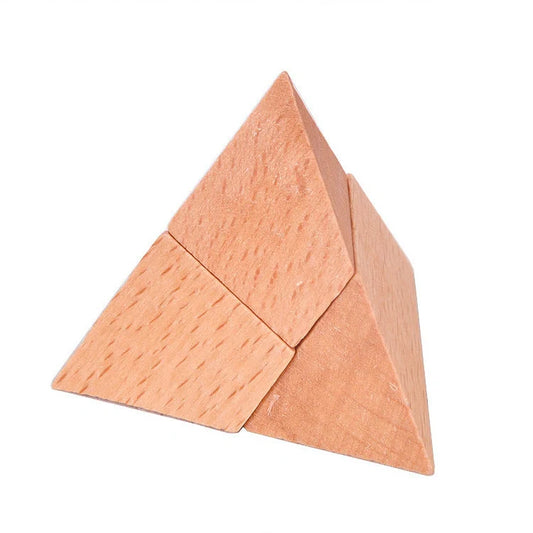 Traditional Chinese Kongming Lock wooden puzzle for enhancing spatial thinking