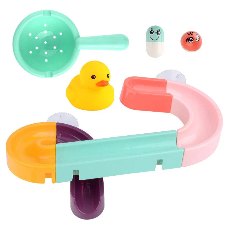 Premium Marble Run Bath Toys for Kids - Fun, Safe & Educational Bathroom Play Set with Suction Cups