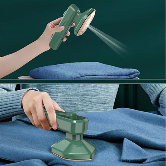 Portable Hanging Steam Iron with Ceramic Soleplate and Temperature Control for Efficient Wrinkle Removal on Clothing