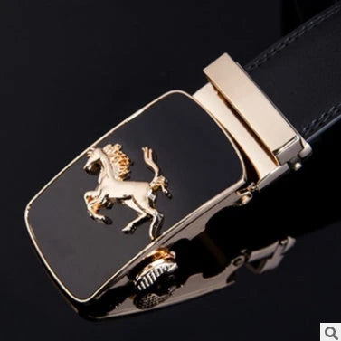 Premium leather automatic buckle belt in multiple styles and sizes