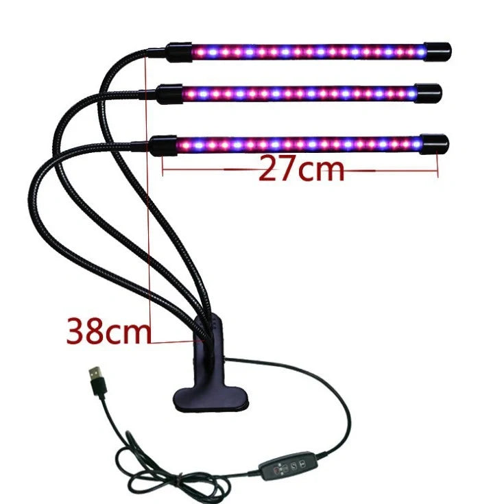 USB dimming timing plant light with adjustable settings for indoor gardening