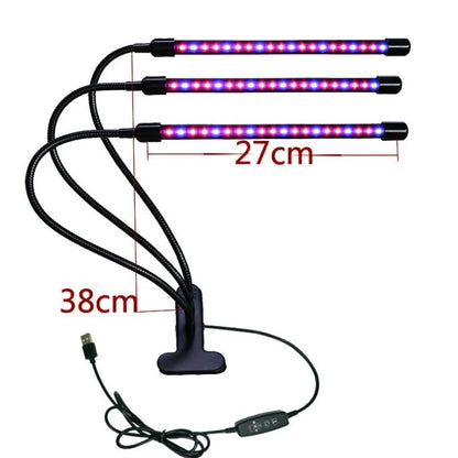USB dimming timing plant light with adjustable settings for indoor gardening