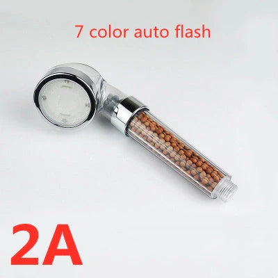 Color Changing LED Shower Head with temperature display and high-pressure flow