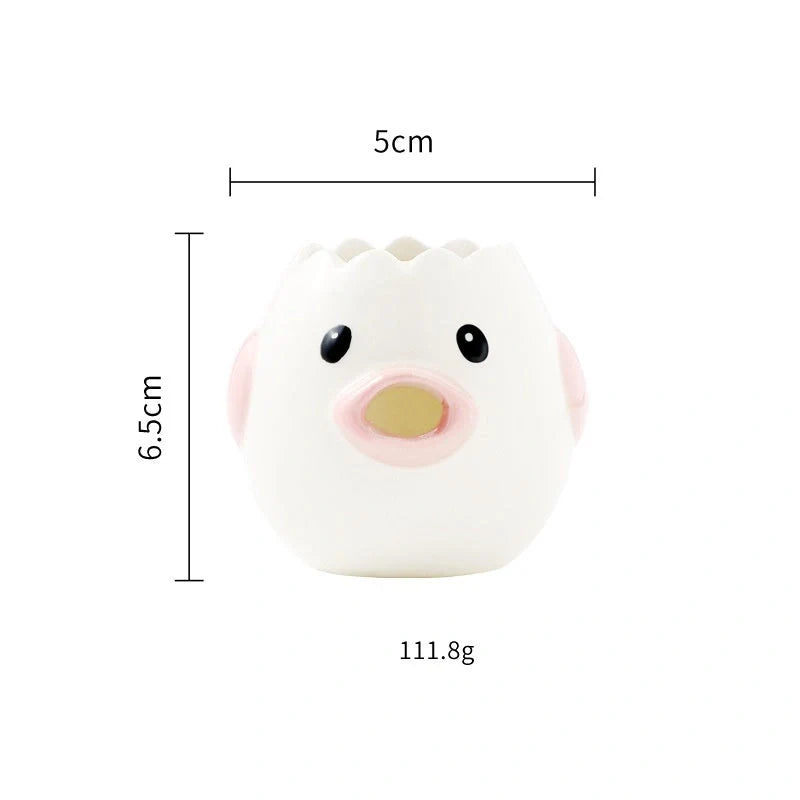 Hand-painted chicken ceramic egg white separator for kitchen use