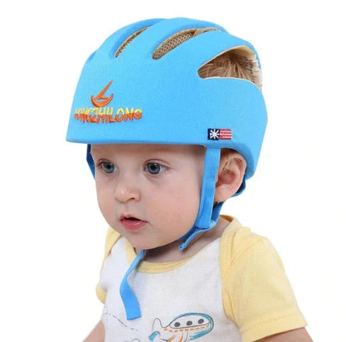 Adjustable baby safety helmet with anti-shock foam for toddlers in various colours