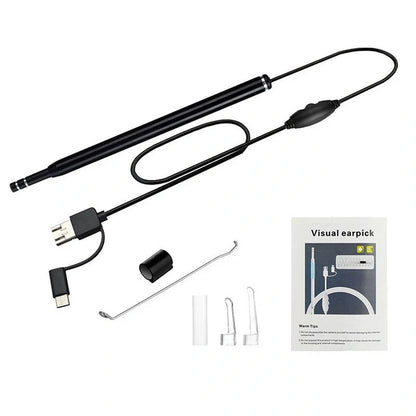 High-definition three-in-one ear spoon endoscope with adjustable LED lights
