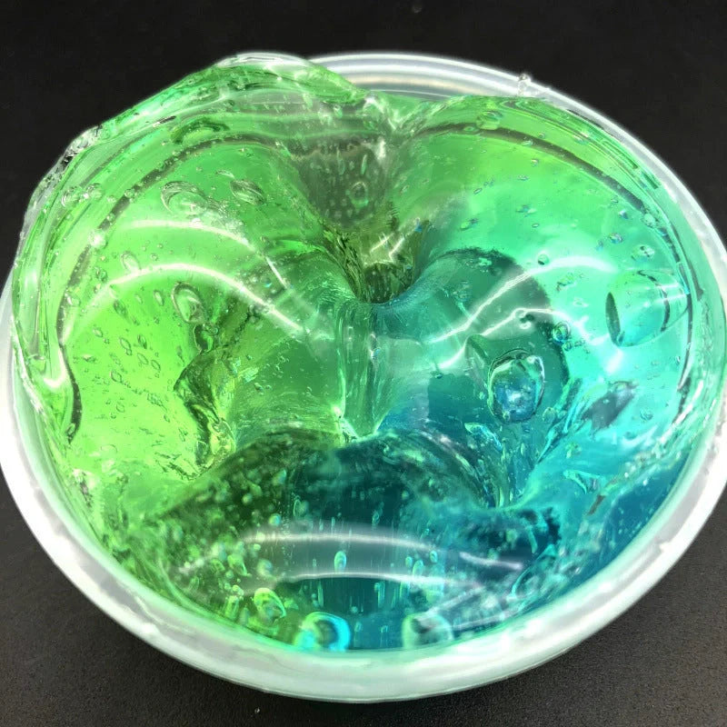 Vibrant Gradient Multicolor Crystal Slime for creative play and stress relief
