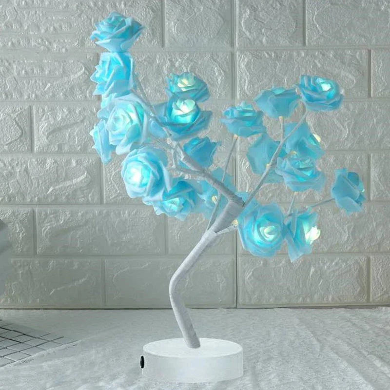 Enchanting Rose Flower Lamp with warm, soothing lighting and USB/battery power options for versatile home decor