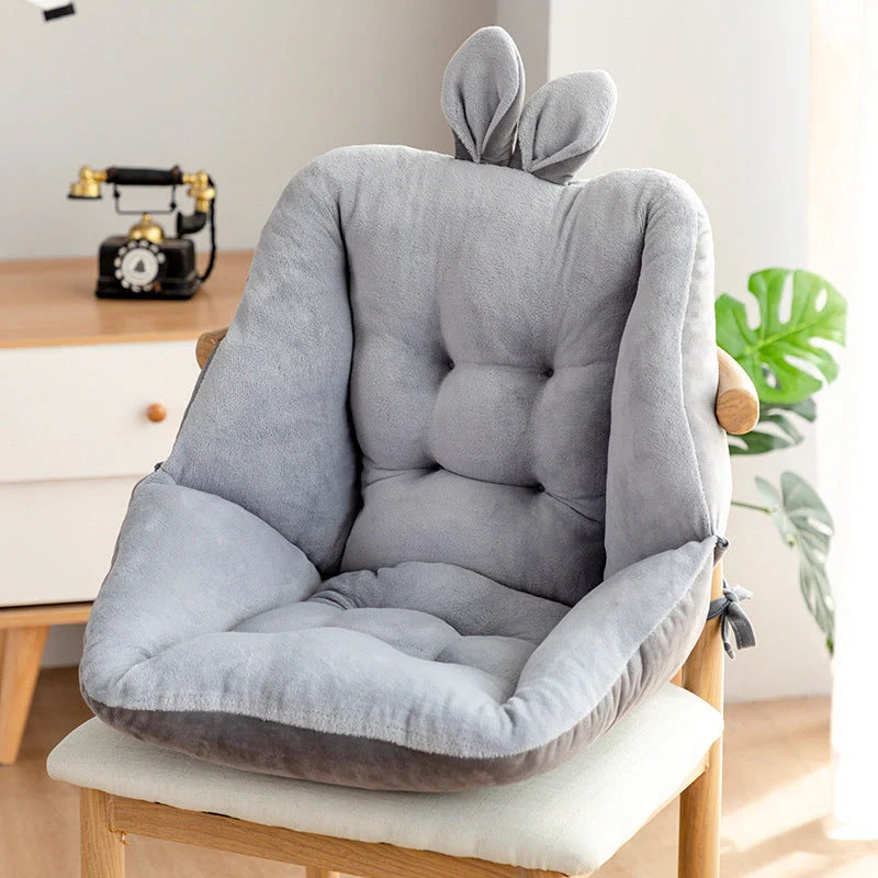 Sedentary backrest integrated chair cushion with quick rebound PP cotton filling