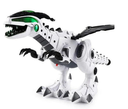 Roaming Robotic Dragon Toy with Lifelike Movement, Flashing Lights, Sounds, and Water Spray Effects