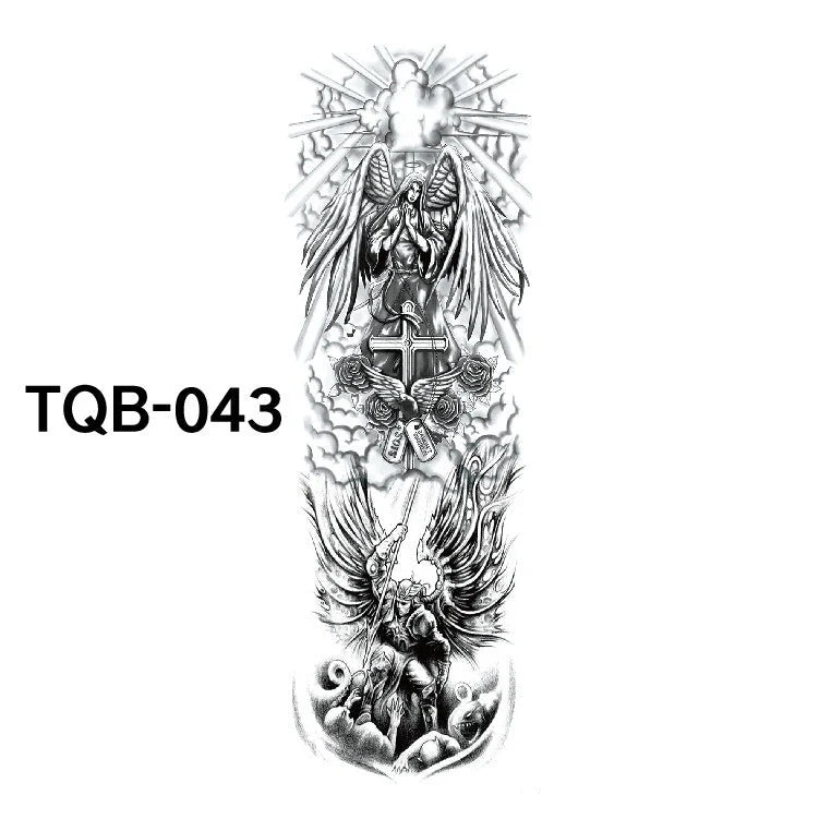 Waterproof Full Arm Tattoo Sticker in various colours for temporary body art