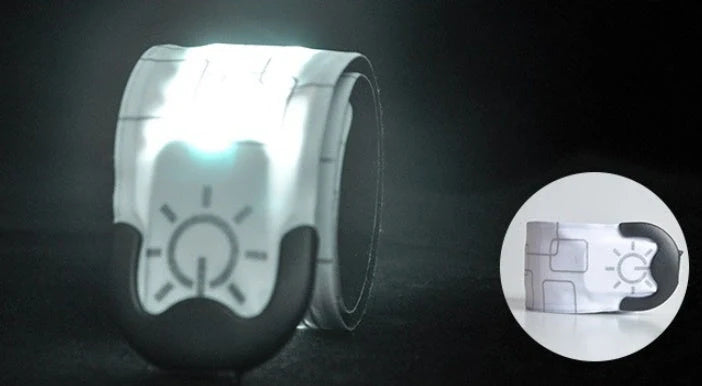 Rechargeable Nylon LED Sports Bracelet for night safety with bright illumination