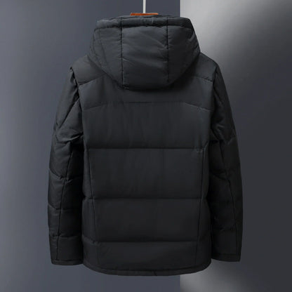 A cosy, hooded windbreaker jacket in a variety of classic colours, designed for outdoor adventures in the United Kingdom.