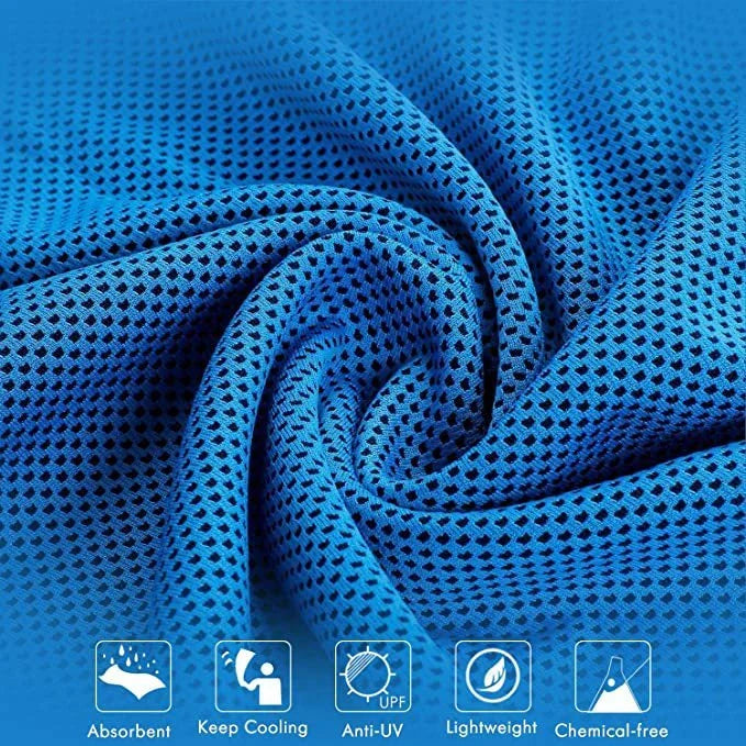 Mountaineering Cooling Towel in various vibrant colours, designed for outdoor activities and heat relief