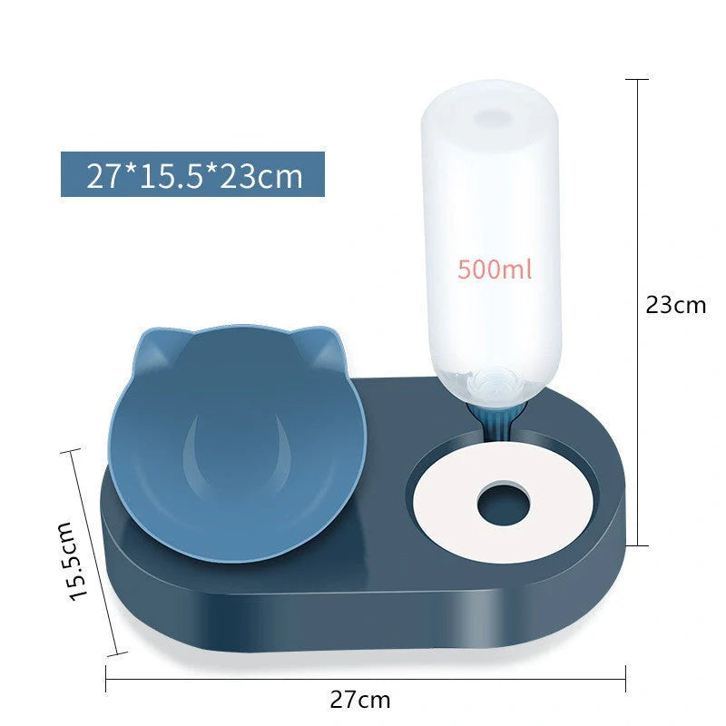 Two-in-One Pet Bowl Water Dispenser in various colours
