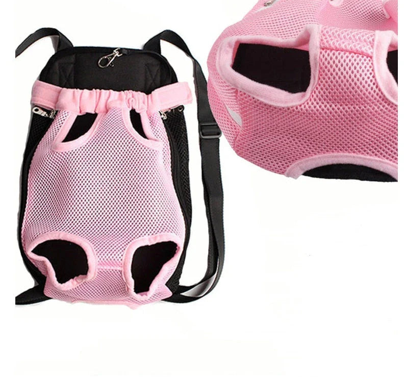 Versatile pet carrier backpack with breathable mesh design, adjustable straps, and ample interior space for comfortable on-the-go adventures with your furry companion.