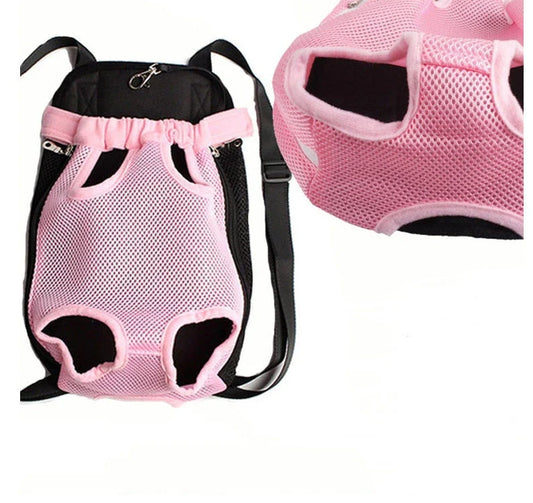 Versatile pet carrier backpack with breathable mesh design, adjustable straps, and ample interior space for comfortable on-the-go adventures with your furry companion.