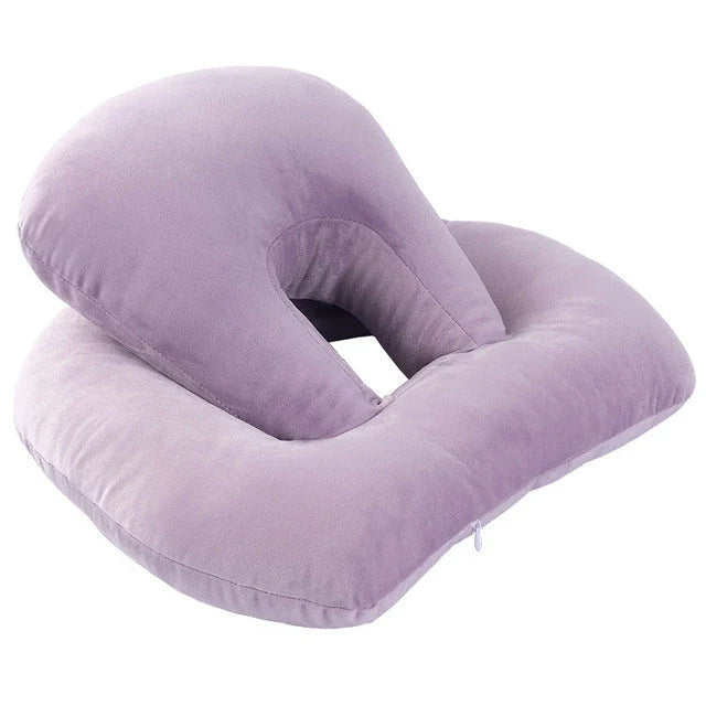 Plush U-Shaped Neck Pillow with Adjustable Support for Neck and Shoulder Comfort