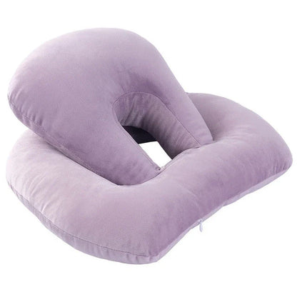 Plush U-Shaped Neck Pillow with Adjustable Support for Neck and Shoulder Comfort