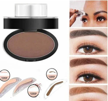 Precision Eyebrow Enhancing Makeup Kit with Stamp and Powder for Flawless Brows