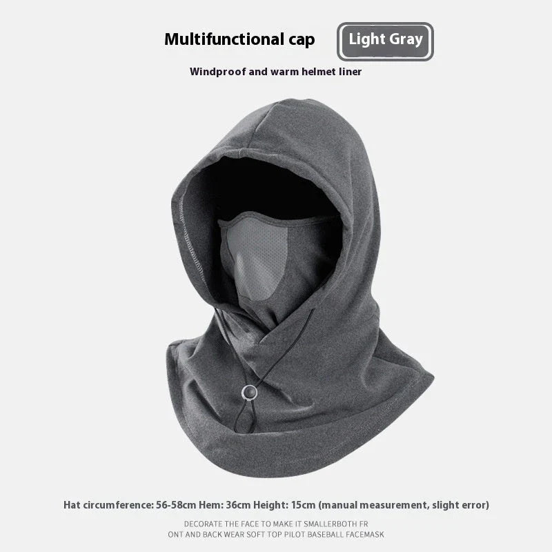 Adjustable thermal fleece scarf neck warmer in black, dark gray, light gray, and pink colors