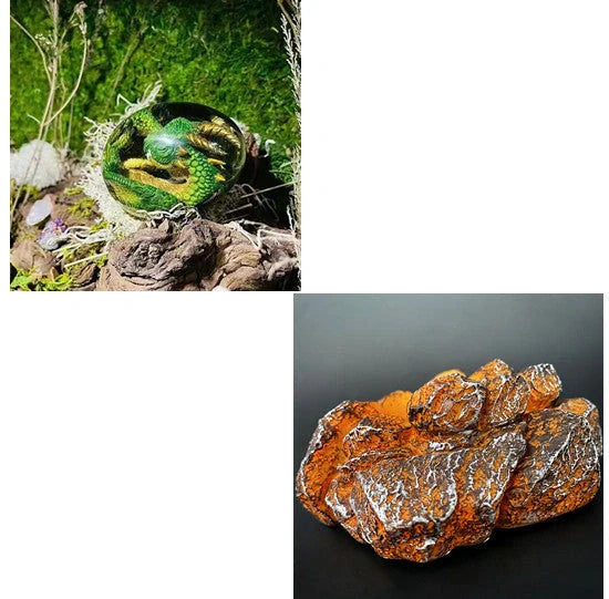 Lava Dragon Egg Desktop Decoration Dinosaur Egg Resin Crafts in various colours