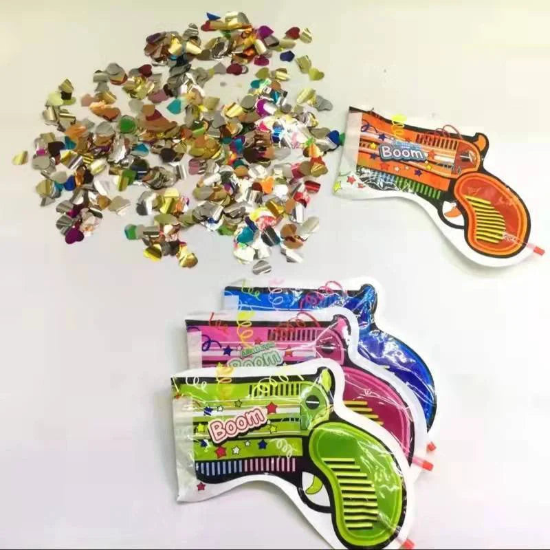 Automatic inflatable spray balloon with confetti for parties