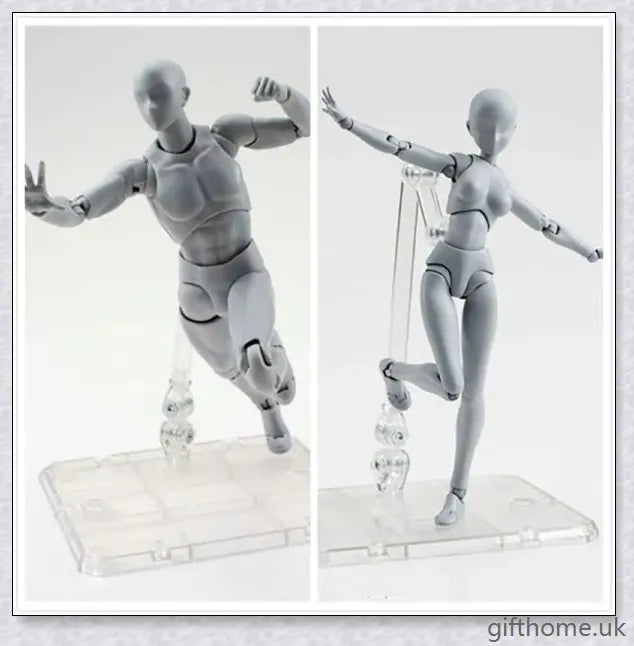 Premium drawing figures with articulated joints and customizable accessories for artists