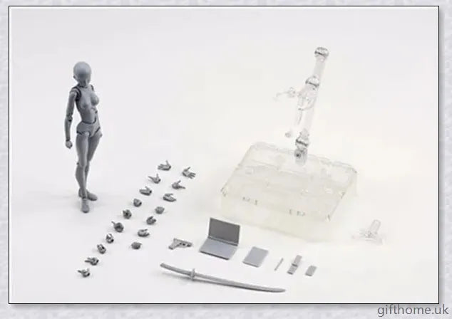 Premium drawing figures with articulated joints and customizable accessories for artists