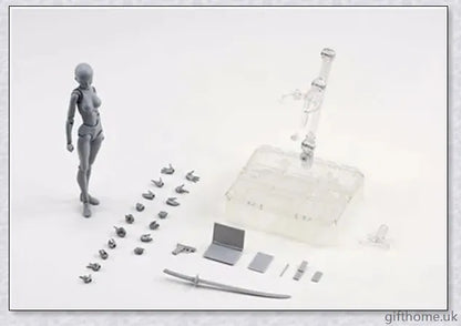 Premium drawing figures with articulated joints and customizable accessories for artists