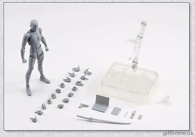 Premium drawing figures with articulated joints and customizable accessories for artists