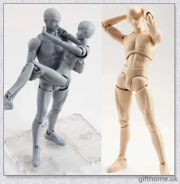 Premium drawing figures with articulated joints and customizable accessories for artists