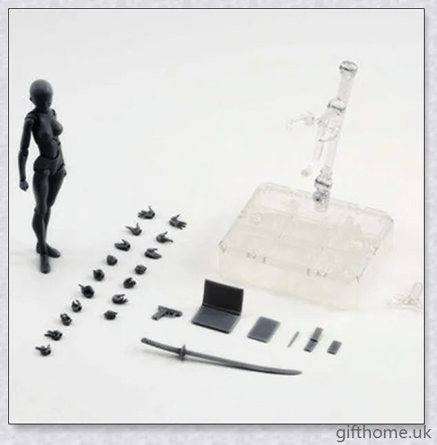 Premium drawing figures with articulated joints and customizable accessories for artists