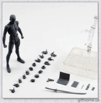 Premium drawing figures with articulated joints and customizable accessories for artists