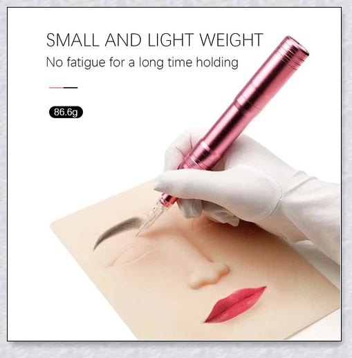 Professional Wireless Permanent Makeup Machine Pen with adjustable speed, long-lasting battery, and ergonomic design for precise, long-lasting eyebrow, eyeliner, and lip liner application.