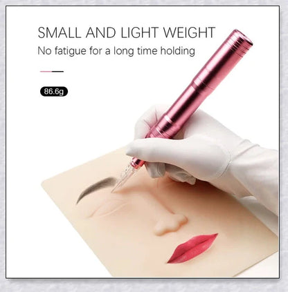 Professional Wireless Permanent Makeup Machine Pen with adjustable speed, long-lasting battery, and ergonomic design for precise, long-lasting eyebrow, eyeliner, and lip liner application.