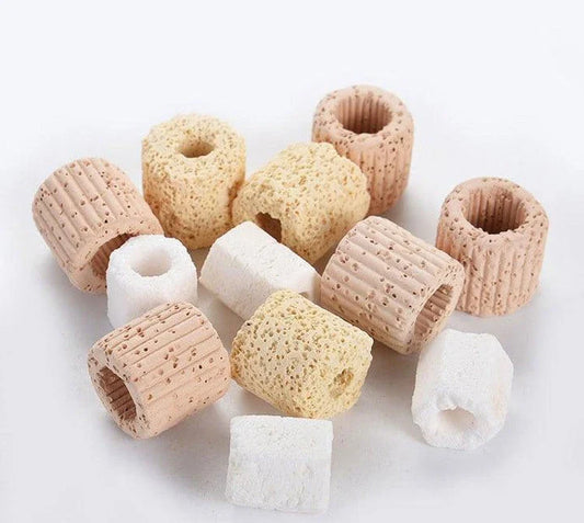 Premium ceramic stones in various colours and sizes, designed to elevate the aesthetics of aquariums and terrariums
