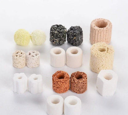 Premium ceramic stones in various colours and sizes, designed to elevate the aesthetics of aquariums and terrariums