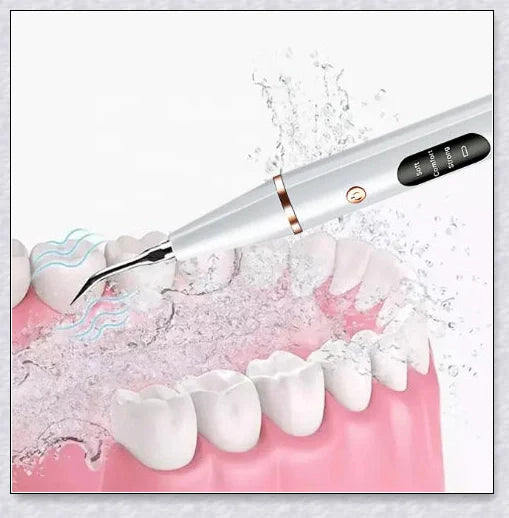 Ultrasonic dental scaler for deep cleaning and plaque removal, with multiple cleaning modes and a rechargeable battery for convenient use.