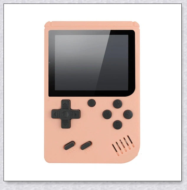 Mini New Retro Gaming Video Console with 400 classic games, vibrant 3-inch colour display, and rechargeable battery for portable gaming on the go.