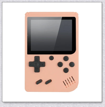 Mini New Retro Gaming Video Console with 400 classic games, vibrant 3-inch colour display, and rechargeable battery for portable gaming on the go.