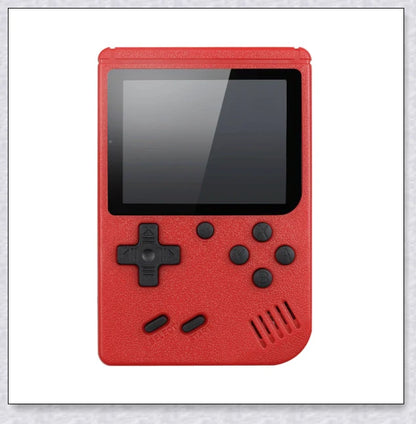 Mini New Retro Gaming Video Console with 400 classic games, vibrant 3-inch colour display, and rechargeable battery for portable gaming on the go.