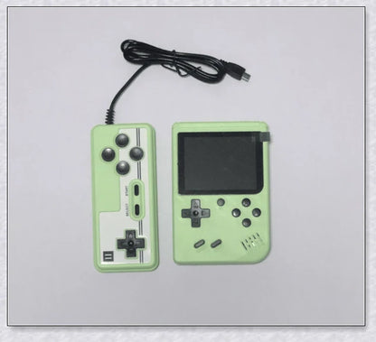 Mini New Retro Gaming Video Console with 400 classic games, vibrant 3-inch colour display, and rechargeable battery for portable gaming on the go.