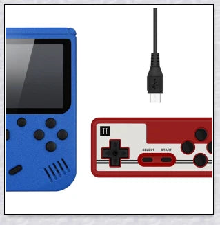 Mini New Retro Gaming Video Console with 400 classic games, vibrant 3-inch colour display, and rechargeable battery for portable gaming on the go.